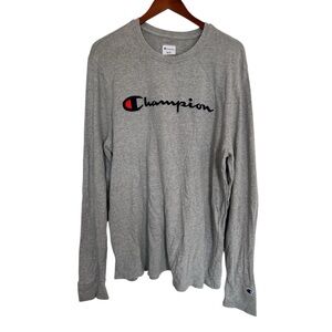 Champion Gray Long Sleeve Shirt size XL